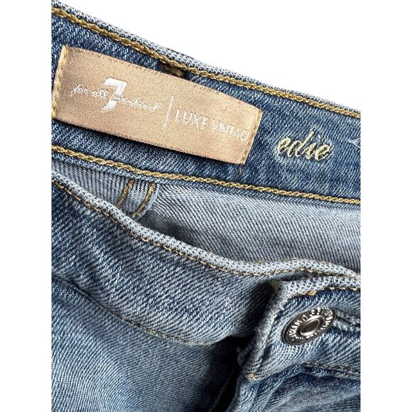 7 for all Mankind Edie Jeans High Rise Straight Ankle Size 26 7FAMK - Picture 6 of 9